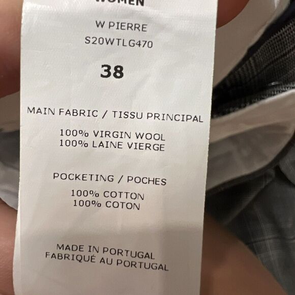 Officine Generale Women's Gray High-Rise Ankle Dress Pants Size FR 38/US 6 - Picture 9 of 10